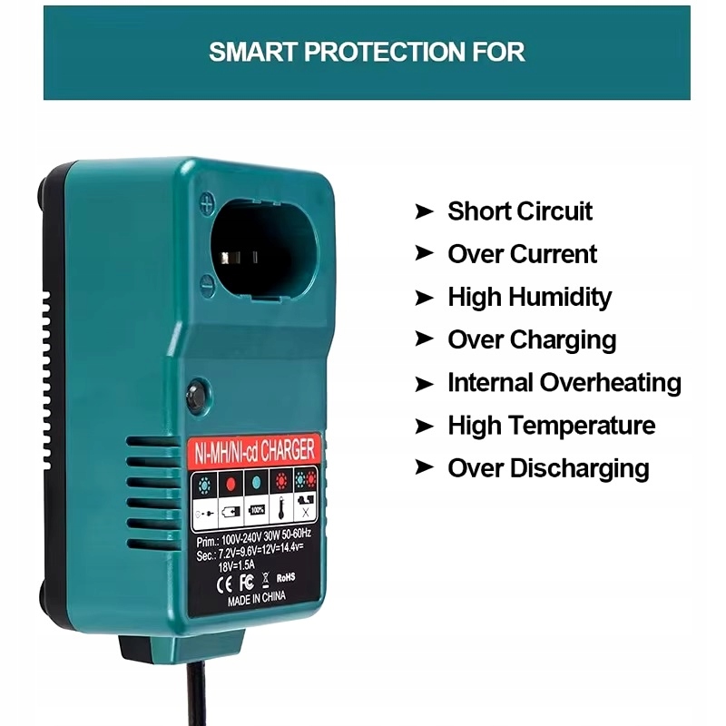 Ładowarka do akumulatorów Makita PA12 PA18 DC1804 DC1822 7.2V-18V NI-CD - obrazek 2
