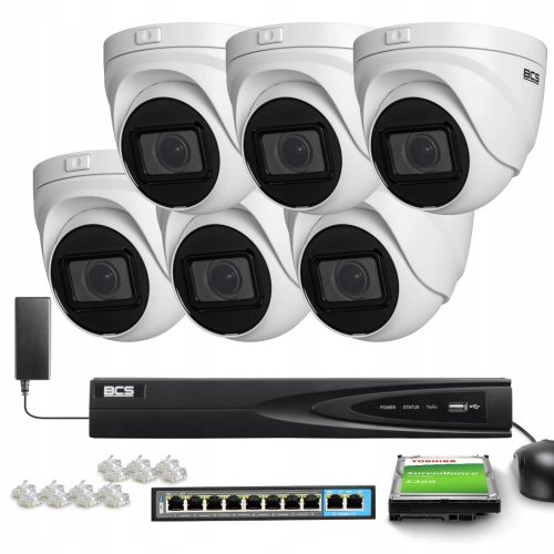 Zestaw monitoringu domu firmy kamera IP 6x BCS-V-E...