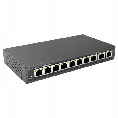 SWITCH NIEZARZĄDZALNY REYEE RG-ES110D-P, 10-PORTO...