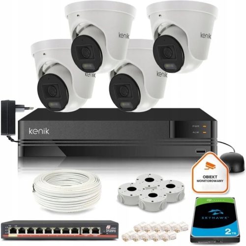 Zestaw do monitoringu dom firma kamera 4x KG-530DP...