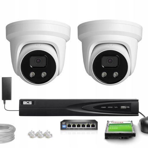 Zestaw monitoringu domu firmy kamery 2x BCS-V-EIP2...