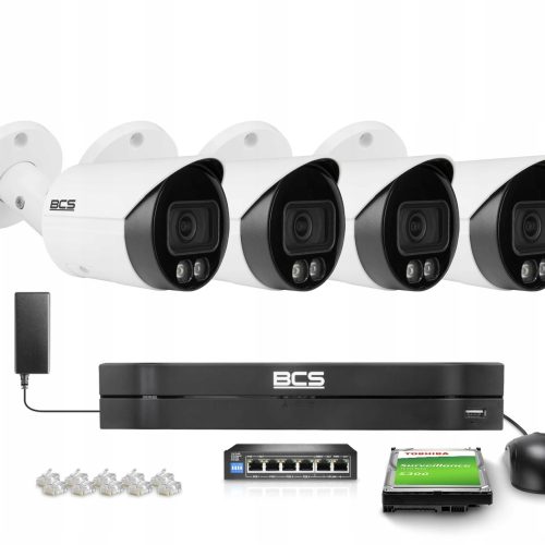 Zestaw monitoringu dom firma 4x BCS-L-TIP18FCR3L3-...