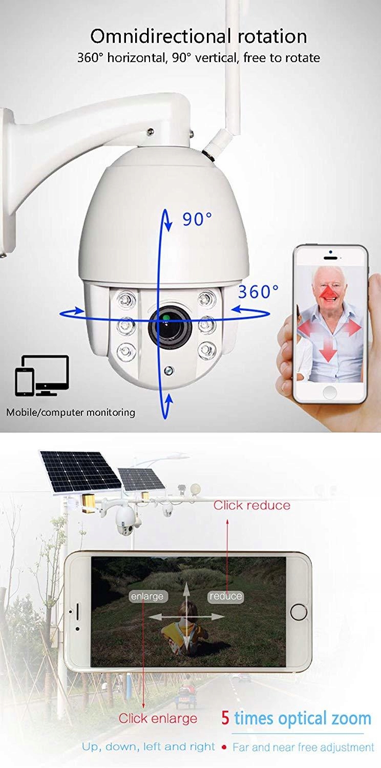Kamera 5Mpx SIM GSM 4G LTE WIFI solarna z panelem - obrazek 2