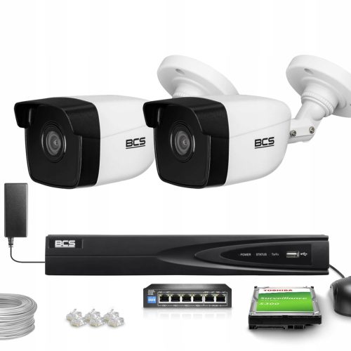 Zestaw monitoringu 2x kamera BCS-V-TIP14FWR3 4MPx ...