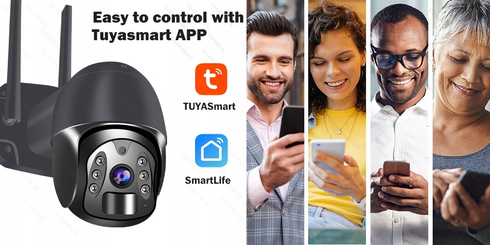 KAMERA OBROTOWA 4G GSM LTE SOLARNA NA KARTE SIM APP Tuya Smart Live - obrazek 7