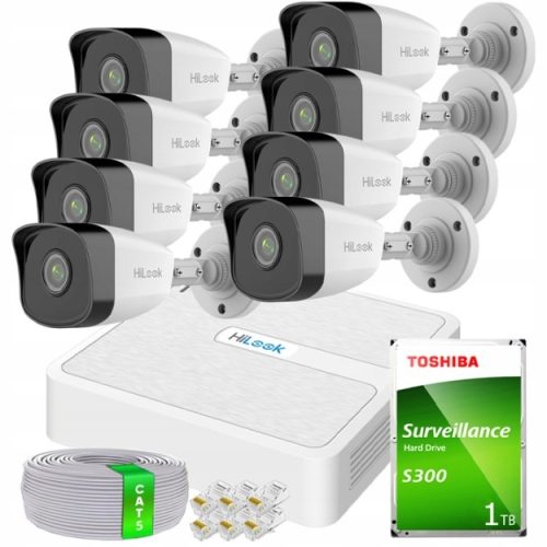 Zestaw monitoringu dom kamera IP 8x IPCAM-B2 NVR-8...