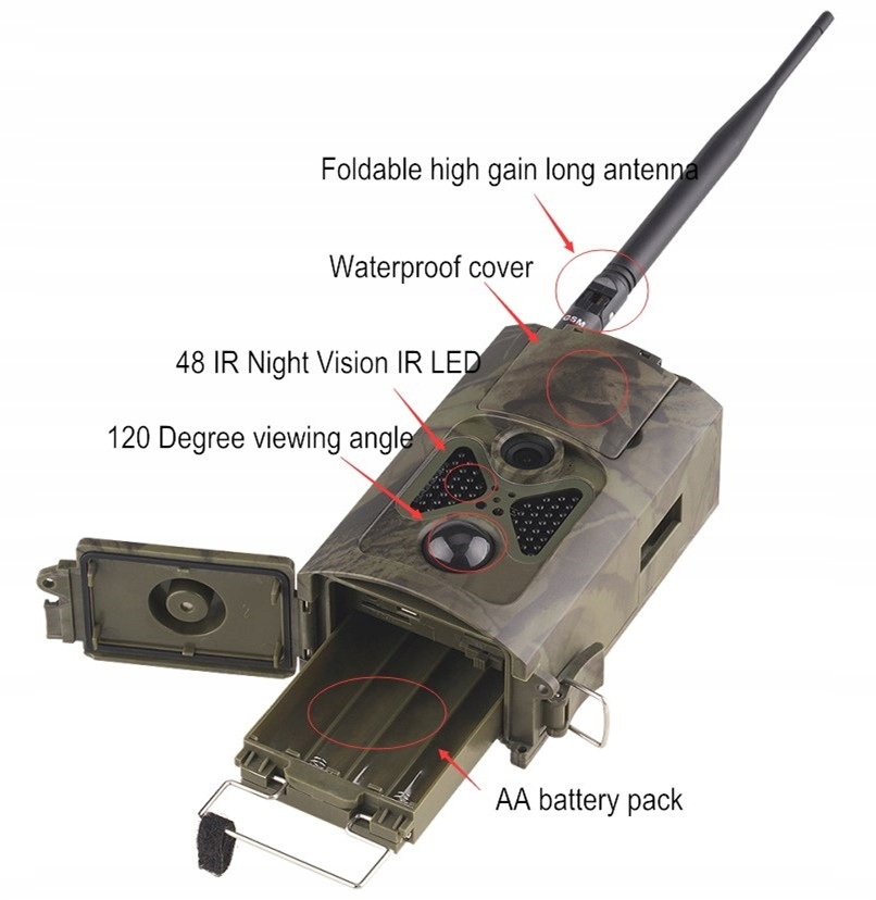 Kamera myśliwska fotopułapka MMS 3G GSM +SIM - obrazek 6