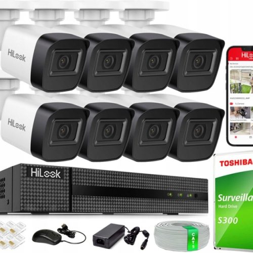 Zestaw do monitoringu dom kamera zewnętrzna IP 8x...