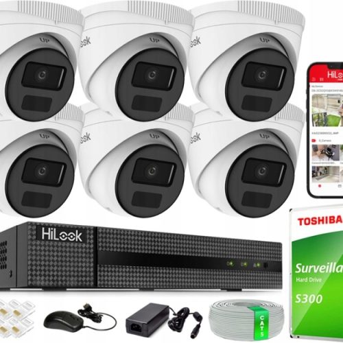 Zestaw monitoringu dom kamera IP 6x IPC-T241H-C NV...
