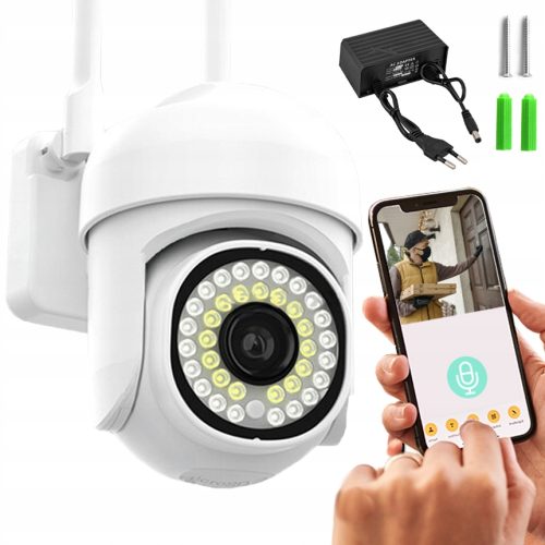 KAMERA WIFI IP SMART ZEWNĘTRZNA OBROTOWA FULL HD ZOOM 4x DETEKCJA NOC