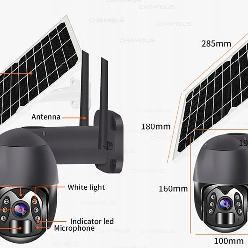 KAMERA OBROTOWA 4G GSM LTE SOLARNA NA KARTE SIM APP Tuya Smart Live