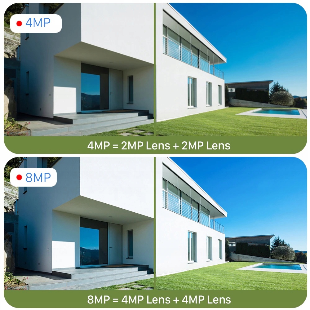 KAMERA WIFI PANORAMICZNA 180° 8MPX 4k KOLOR p2p - obrazek 3
