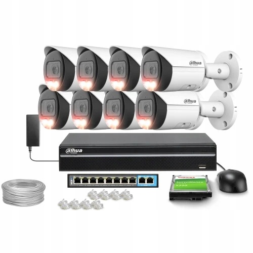 Zestaw monitoringu dom IP 8x IPC-HFW2849S-S-IL-028...