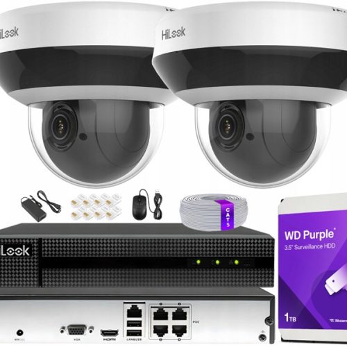 Zestaw monitoringu dom kamera IP 2x PTZ-C4MP 4MPx ...