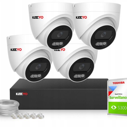Zestaw do monitoringu IP KEEYO 4x LV-V-IP4M25DF-B ...