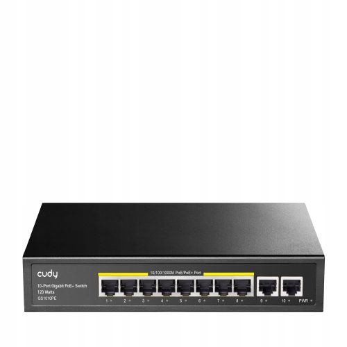 Cudy Przełącznik GS1010PE 8xGE PoE+ 120W 2xGb Up...