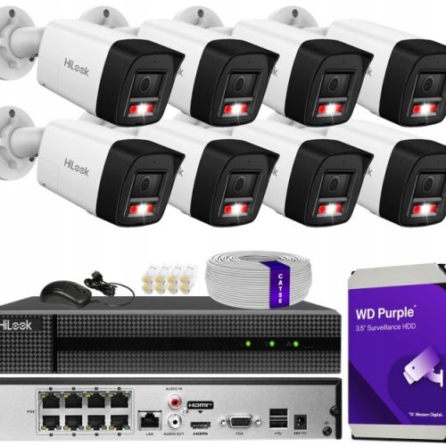 Zestaw monitoringu dom kamera IP 8x IPC-B180HA-LUF...