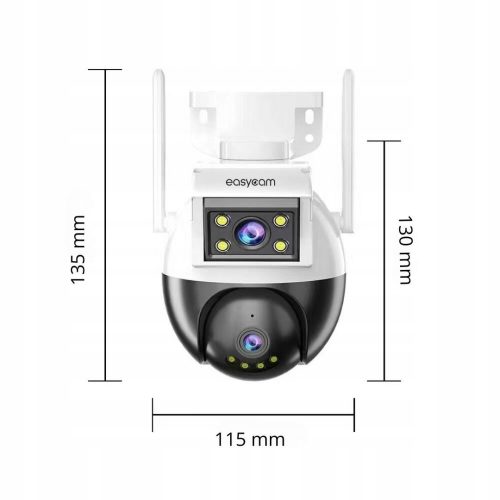 Kamera IP EasyCam obrotowa zewnętrzna WiFi 4MP 4x...