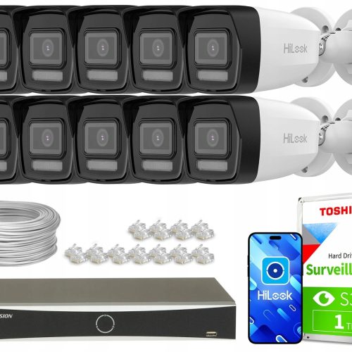 Zestaw monitoringu domu firma IP 10x IPCAM-B2-30DL...