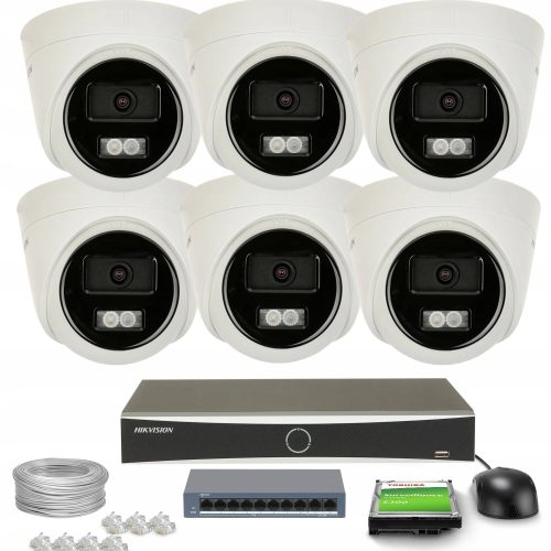 Zestaw do monitoringu dom IP 6x DS-2CD1343G2-LIU D...