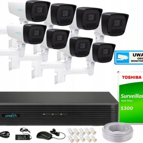 Zestaw do monitoringu dom kamera IP 8x IPC-B222-AP...