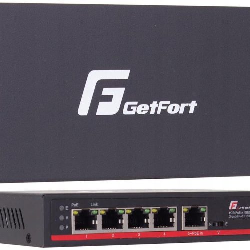 Switch POE Getfort 4GE + POE-IN 1GE 90W (HI-PoE)