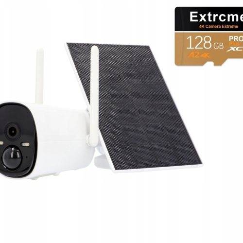 KAMERA WIFI SOLARNA 100% BEZPRZEWODOWA NA BATERIE SUPER HD 3MPX + mSD128GB