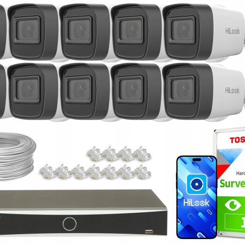 Zestaw do monitoringu dom firmy kamera 10x IPCAM-B...