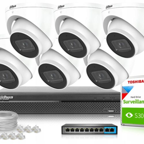 Zestaw do monitoringu dom IP DAHUA 6x IPC-HDW3541E...