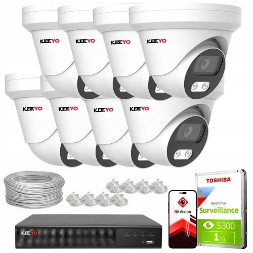 Zestaw monitoringu kamera zewnętrzna IP 8x LV-V-I...