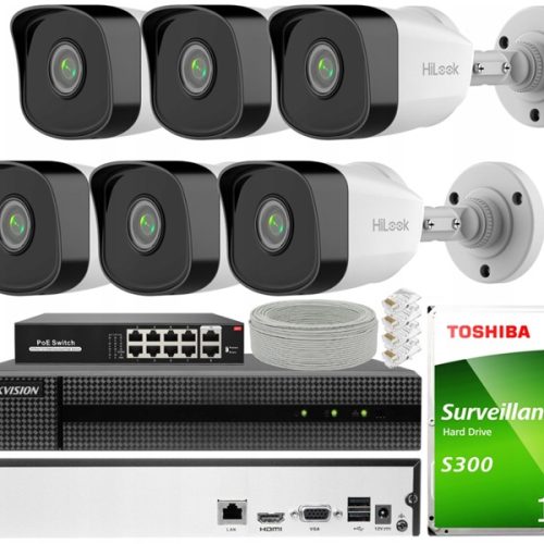Zestaw monitoringu dom kamera IP 6x IPCAM-B2 HWN-2...