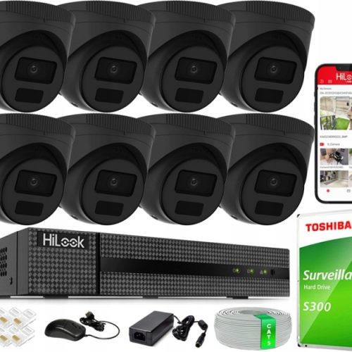 Zestaw monitoringu dom kamera IP 8x IPC-T241H-C BL...