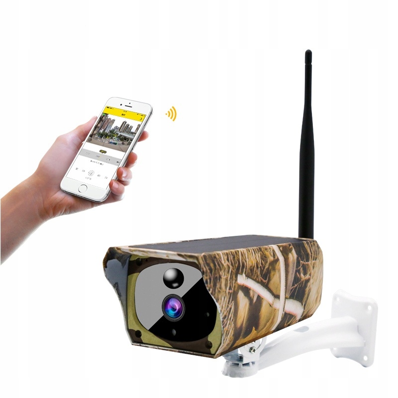 Kamera wifi z panelem solarnym i bateriami 1080p