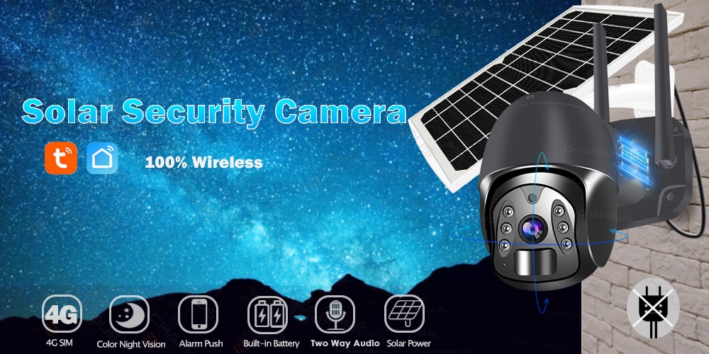 KAMERA OBROTOWA 4G GSM LTE SOLARNA NA KARTE SIM APP Tuya Smart Live - obrazek 3