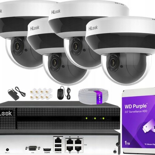 Zestaw monitoringu dom kamera IP 4x PTZ-C4MP 4MPx ...