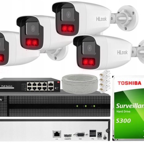 Zestaw monitoringu dom kamera IP 4x IPCAM-B2-50IR ...