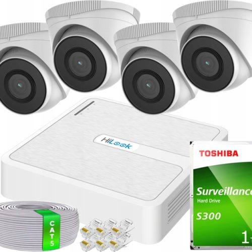 Zestaw monitoringu dom kamera IP 4x IPCAM-T2 NVR-4...