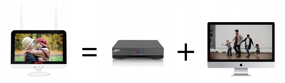 ZESTAW KAMER OBROTOWYCH WIFI Z MONITOREM LCD 3mpx - obrazek 6