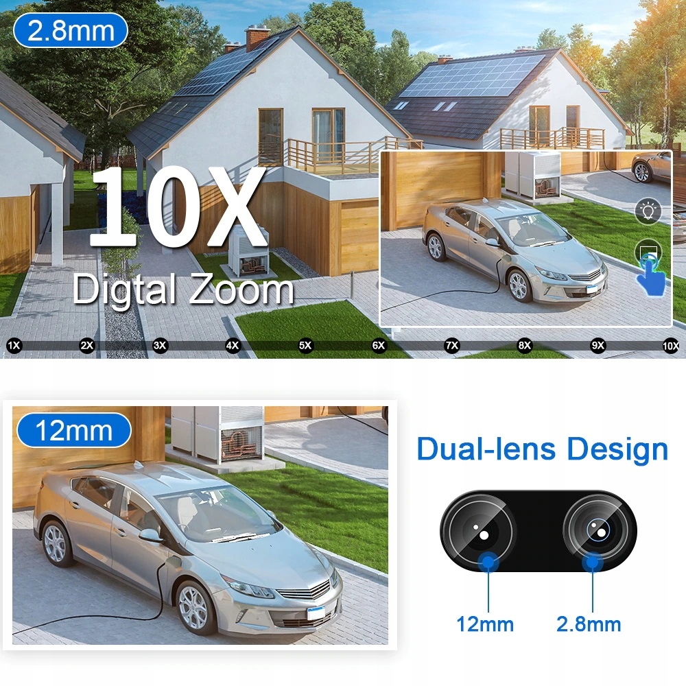 KAMERA WIFI PANORAMICZNA 180° 8MPX 4k KOLOR p2p - obrazek 4