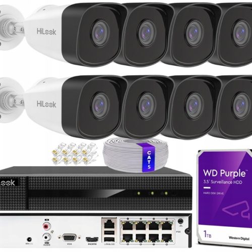 Zestaw monitoringu dom kamera IP 8x IPCAM-B5 NVR-8...