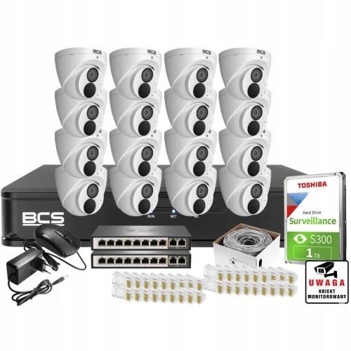 Zestaw monitoringu dom firma 16x BCS-P-EIP24FSR3-A...