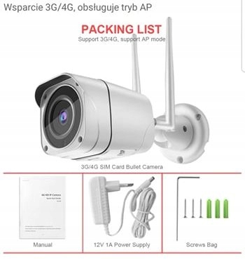 Kamera GSM Zewnętrzna WiFi 4G 3G SIM LTE 5MPx SONY - obrazek 13