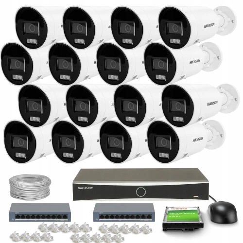 Zestaw monitoringu dom kamera IP 16x DS-2CD2063G2-...