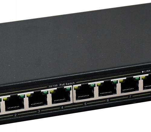Switch PoE Pulsar S108-90W 10-portowy do 8 kamer