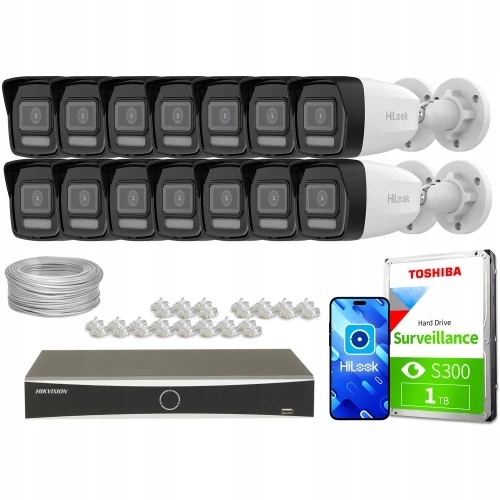 Zestaw monitoringu domu firma IP 14x IPCAM-B2-30DL...