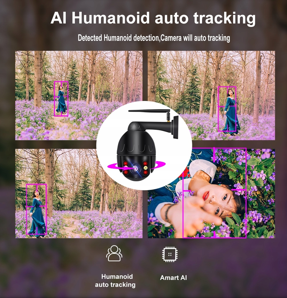 KAMERA OBROTOWA WIFI 8MPX 4K chmura Auto śledzenie - obrazek 12