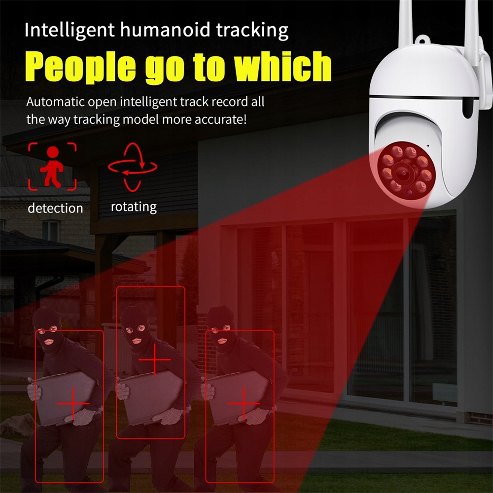 Kamera obrotowa WIFI 4K 8MPX z autotrackingiem i kolorowym obrazem w nocy - obrazek 6