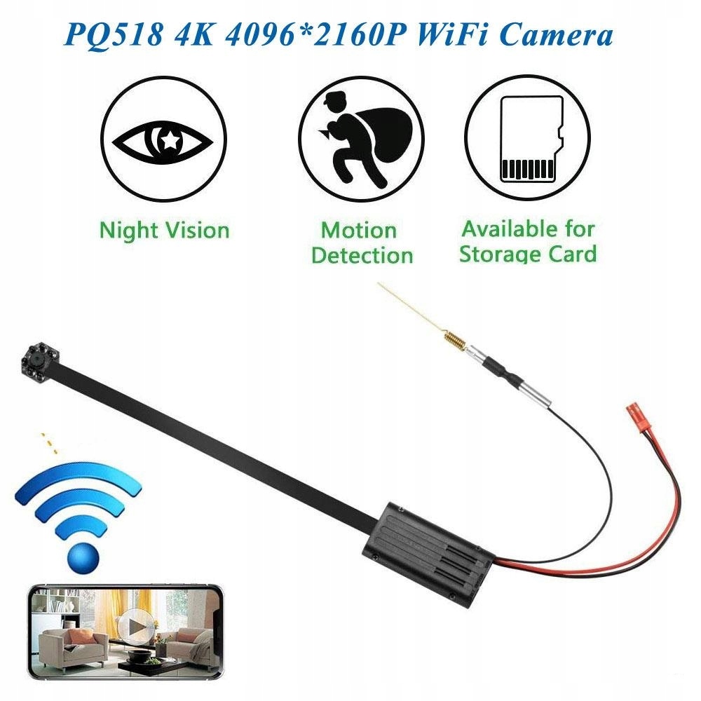 MINI KAMERA WIFI IP 4K 4096x2160p diody IR NOWOŚĆ!