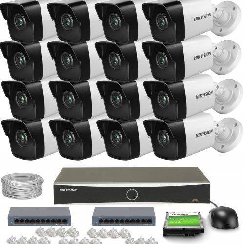 Zestaw do monitoringu kamera dom firma IP 16x DS-2...