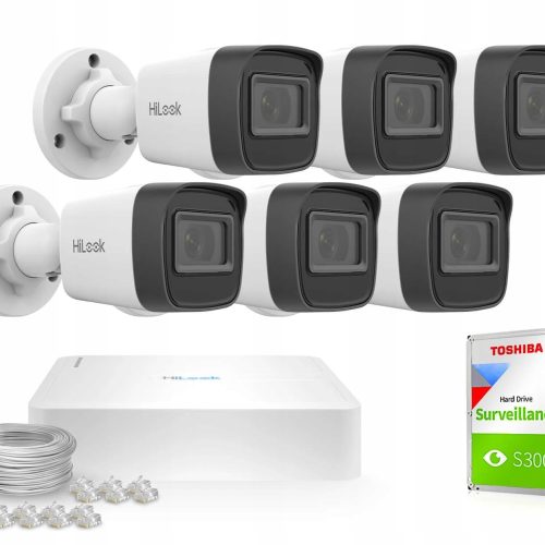 Zestaw do monitoringu 6x IPCAM-B2-P Full HD PoE IR...